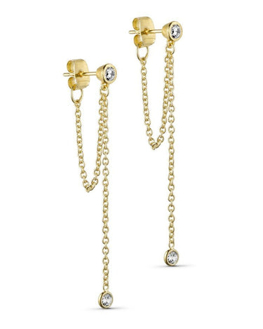 Stud Lyra Chain Gold - Things I Like Things I Love