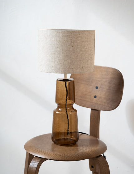 Table Lamp Labin Glass Brown + Livigno Natural - Things I Like Things I Love