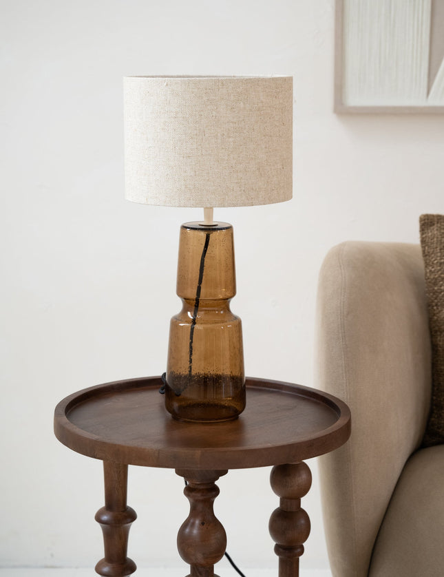 Table Lamp Labin Glass Brown + Livigno Natural - Things I Like Things I Love