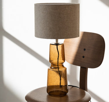 Table Lamp Labin Glass Brown + Livigno Natural - Things I Like Things I Love