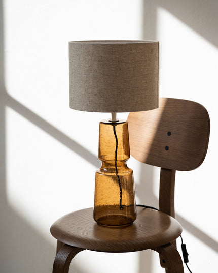 Table Lamp Labin Glass Brown + Livigno Natural - Things I Like Things I Love