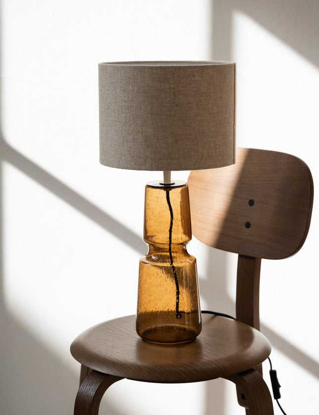 Table Lamp Labin Glass Brown + Livigno Natural - Things I Like Things I Love