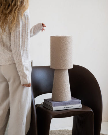 Table Lamp Nicky Bouclé Sand - Things I Like Things I Love