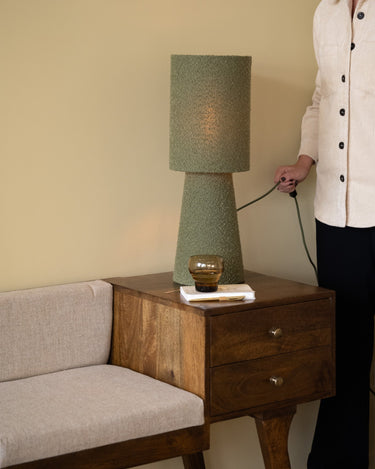 Table Lamp Nicky Olive Green - Things I Like Things I Love