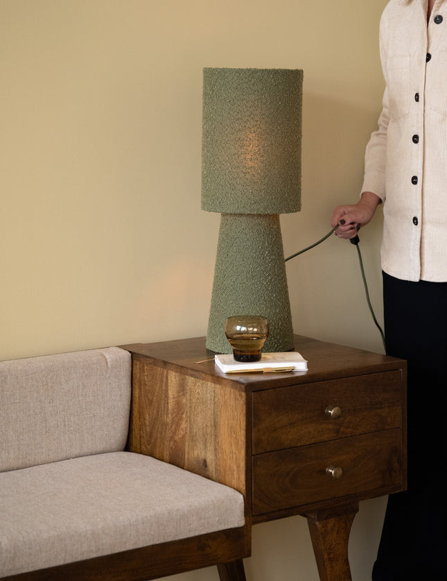 Table Lamp Nicky Olive Green - Things I Like Things I Love