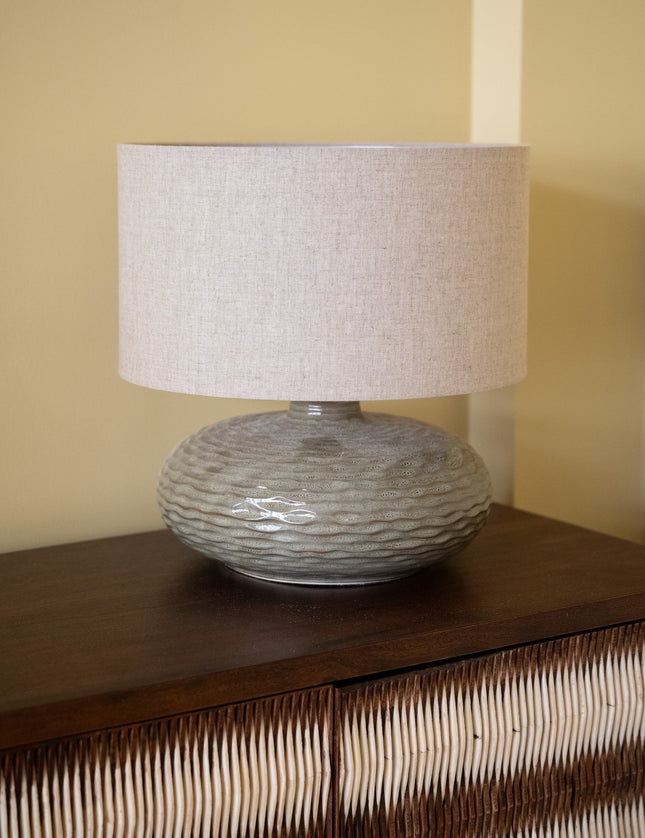 Table Lamp Oldham Green/Beige - Things I Like Things I Love