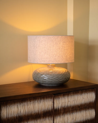 Table Lamp Oldham Green/Beige - Things I Like Things I Love