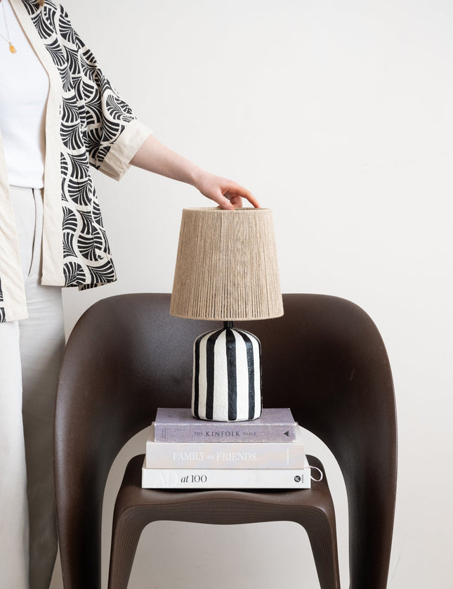 Table Lamp Pablo Black Stripe - Things I Like Things I Love