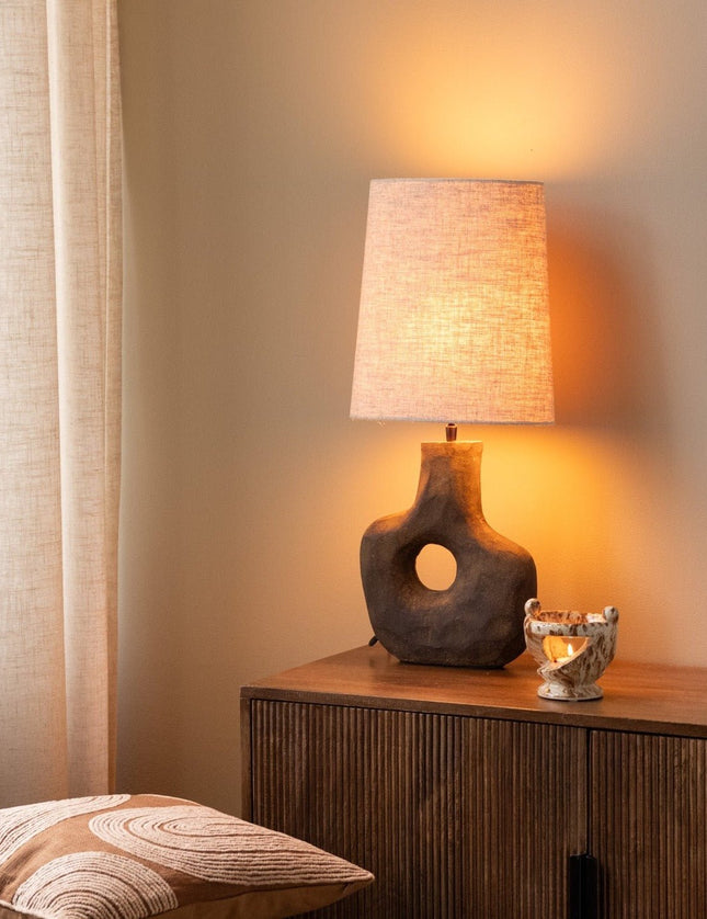 Table Lamp Tarugi + Shade Ellips Beige - Things I Like Things I Love