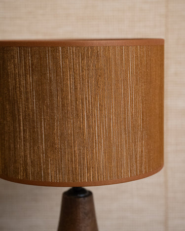 Table Lamp Trapino Wood Brown + Shade Penny Brown - Things I Like Things I Love