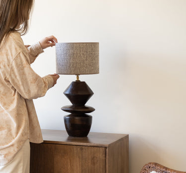 Table Lamp Ven + Shade Saverna Brown - Things I Like Things I Love