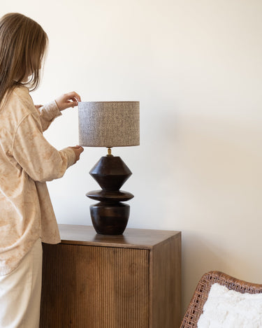 Table Lamp Ven + Shade Saverna Brown - Things I Like Things I Love