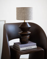 Table Lamp Ven + Shade Saverna Brown