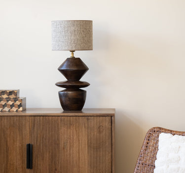 Table Lamp Ven + Shade Saverna Brown - Things I Like Things I Love