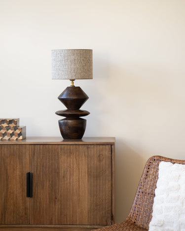 Table Lamp Ven + Shade Saverna Brown - Things I Like Things I Love