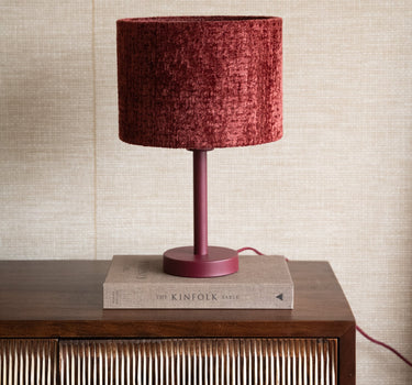 Table Lamp Washington Burgundy + Shade Ruby Red - Things I Like Things I Love