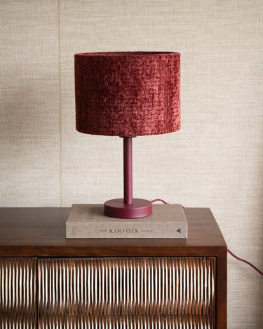 Table Lamp Washington Burgundy + Shade Ruby Red - Things I Like Things I Love