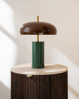 Table Lamp Mushroom Retro Brown/Green