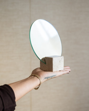 Table Mirror Travertine Natural - Things I Like Things I Love