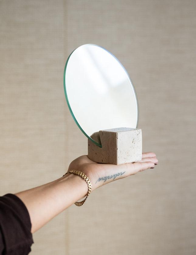 Table Mirror Travertine Natural - Things I Like Things I Love