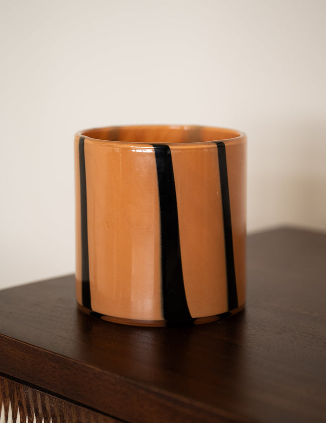 Tealight Holder Banding Brown - Things I Like Things I Love