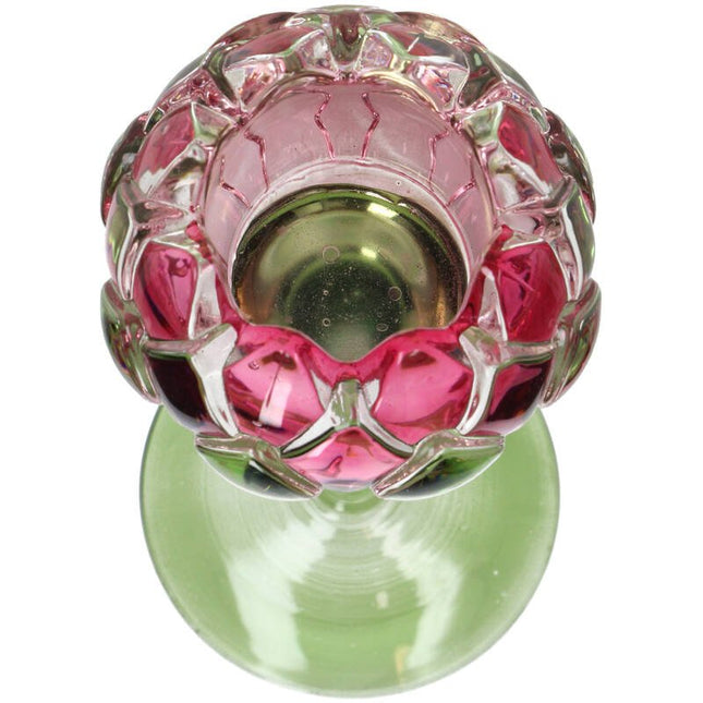 Tealight Holder Flower Glass Pink - Things I Like Things I Love