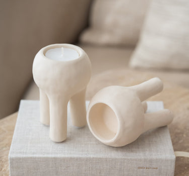 Tealight Holder Kanti Cream - Things I Like Things I Love