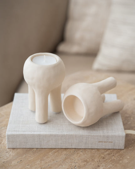 Tealight Holder Kanti Cream - Things I Like Things I Love