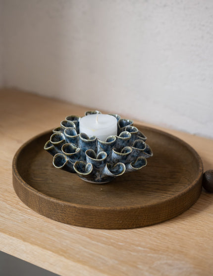 Tealight Holder Riff Blue - Things I Like Things I Love