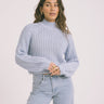 Tessa High Neck Knit Cashmere Blue - Things I Like Things I Love