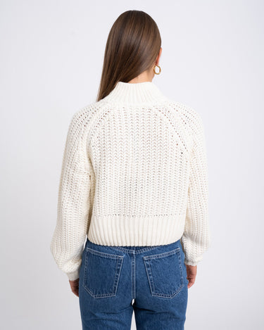 Tessa High Neck Knit Eggnog - Things I Like Things I Love