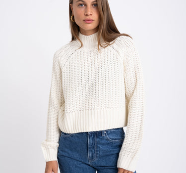 Tessa High Neck Knit Eggnog - Things I Like Things I Love