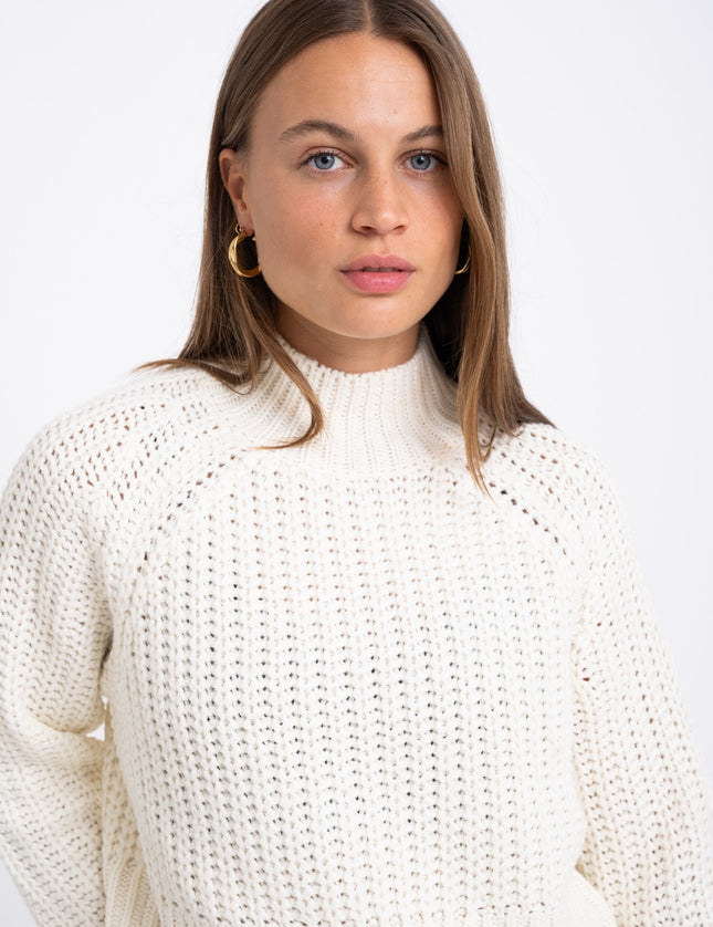 Tessa High Neck Knit Eggnog - Things I Like Things I Love