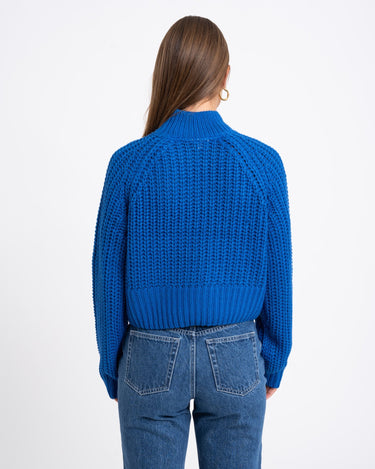 Tessa High Neck Knit Lapis Blue - Things I Like Things I Love