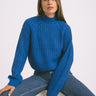 Tessa High Neck Knit Lapis Blue - Things I Like Things I Love