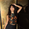 TILTIL Ai - vi Crop Top Black Lace Orange Green - Things I Like Things I Love