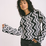 TILTIL Ajour Crewneck Pull Black White - Things I Like Things I Love