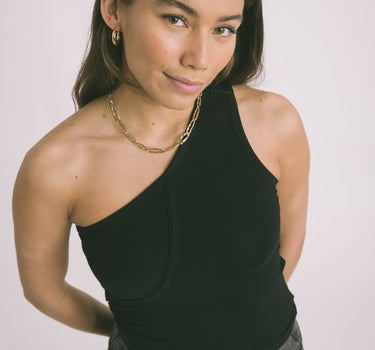 TILTIL Alina One Shoulder Top Black - Things I Like Things I Love