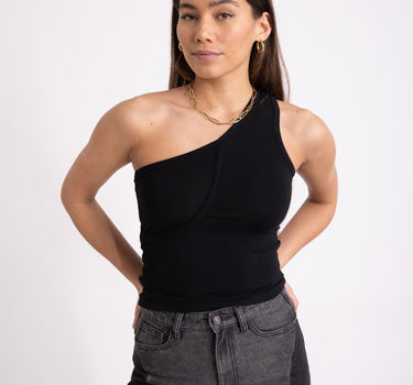 TILTIL Alina One Shoulder Top Black - Things I Like Things I Love