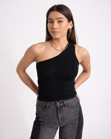 TILTIL Alina One Shoulder Top Black - Things I Like Things I Love