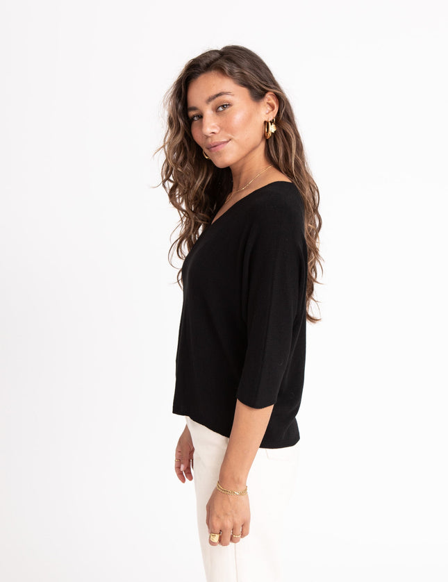 TILTIL Amber Knitted Top Black One Size - Things I Like Things I Love