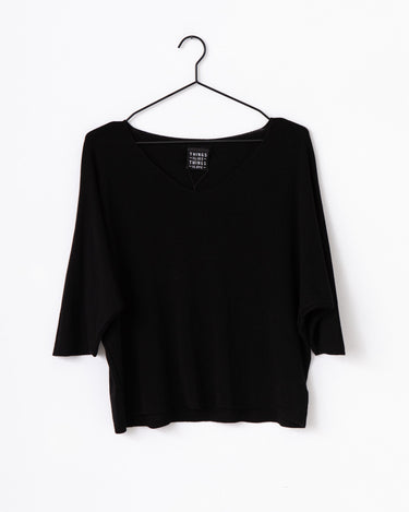 TILTIL Amber Knitted Top Black One Size - Things I Like Things I Love