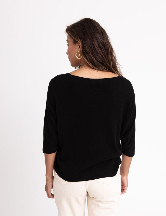 TILTIL Amber Knitted Top Black One Size - Things I Like Things I Love