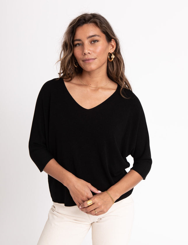 TILTIL Amber Knitted Top Black One Size - Things I Like Things I Love