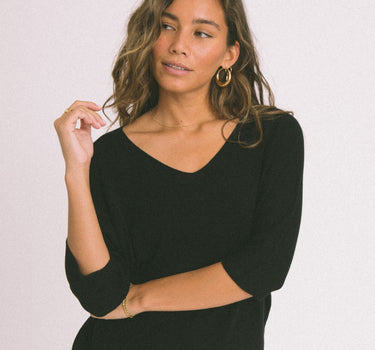 TILTIL Amber Knitted Top Black One Size - Things I Like Things I Love