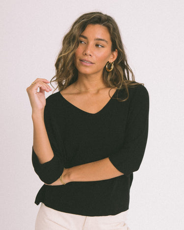 TILTIL Amber Knitted Top Black One Size - Things I Like Things I Love