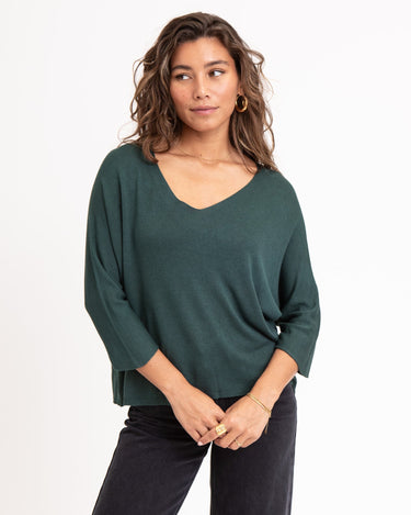 TIlTIL Amber Knitted Top Petrol One Size - Things I Like Things I Love