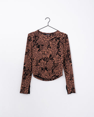 TILTIL Amily Longsleeve Bronze Black Flower - Things I Like Things I Love