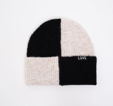 TILTIL Beanie Check Oatmeal Black - Things I Like Things I Love