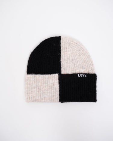 TILTIL Beanie Check Oatmeal Black - Things I Like Things I Love